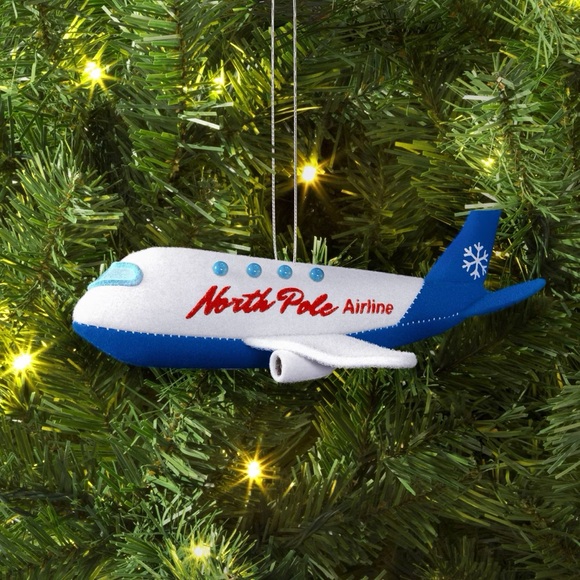 Christmas nwt North Pole Plane Ornament - Picture 2 of 3